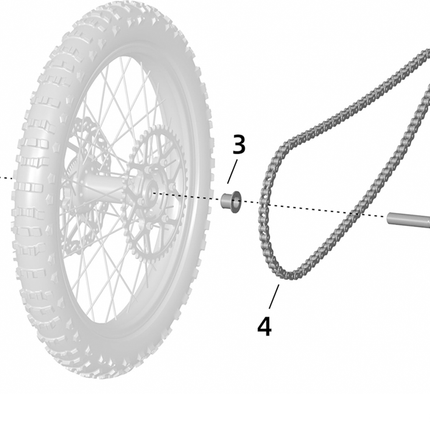 Chaîne et Axe de roue SUR-RON Ultra Bee Enduro