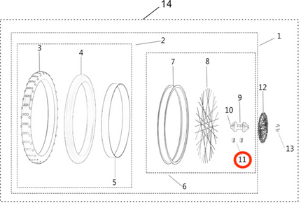 Roulement de roue avant Sur-Ron Light Bee